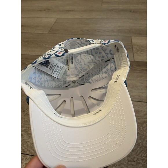 PUMA Men's 5-Panel Tech Snapback Golf Hat Cap White Glow Blue New Aztec Pattern - Picture 5 of 6